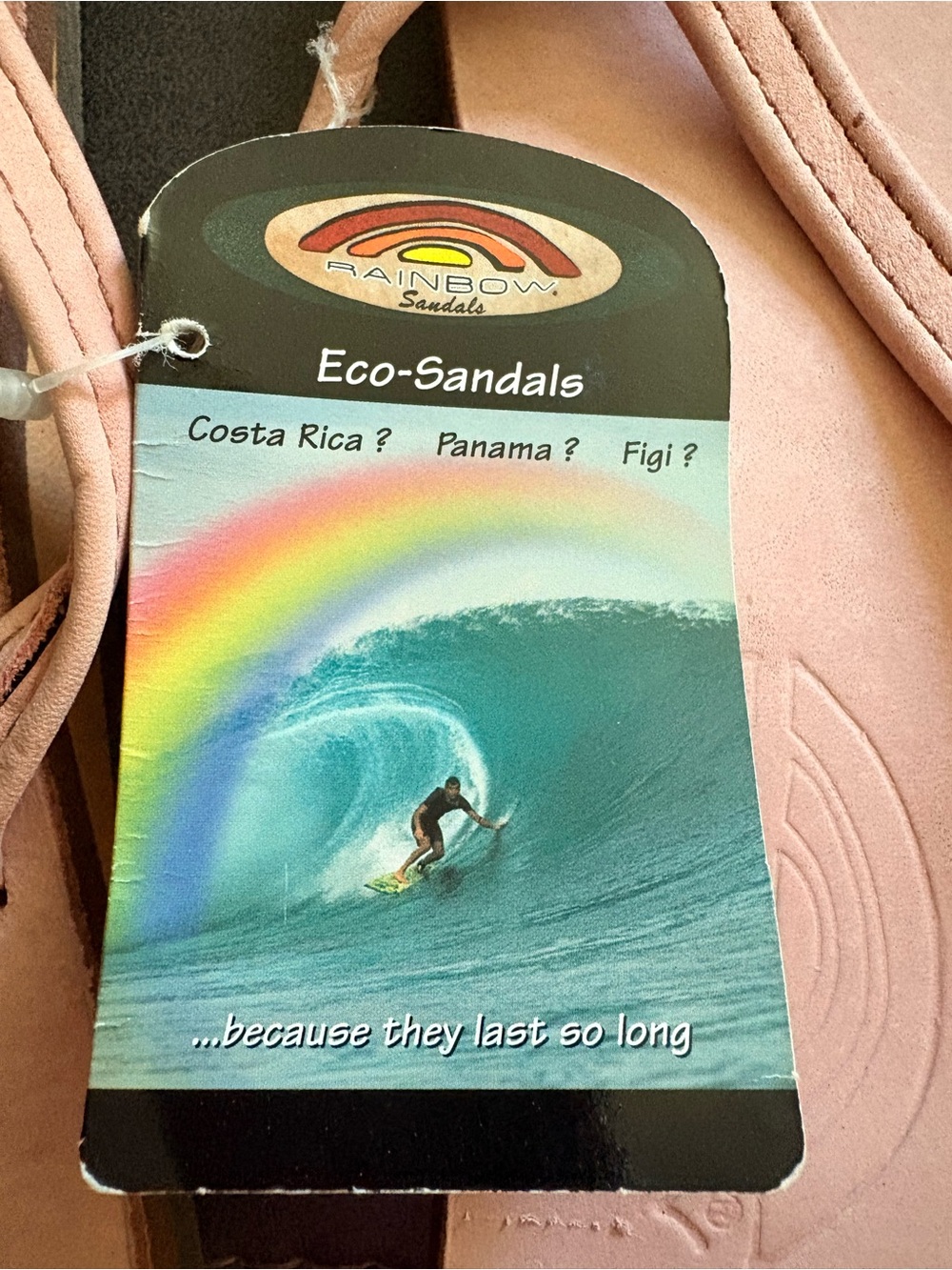 Rainbow Women's lite pink Eco-Sandal Flip Flops - Picture 3 of 4